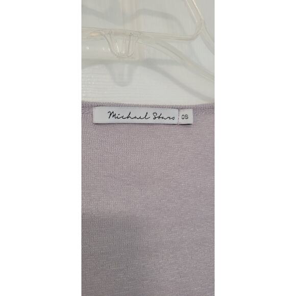 Michael Stars Womens Blouse Top Size OS Gray V-neck LS - Picture 2 of 4